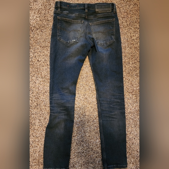 Diesel Industry Boys Size 12 Blue Mid-Rise Denim Logo Jeans - Picture 4 of 8